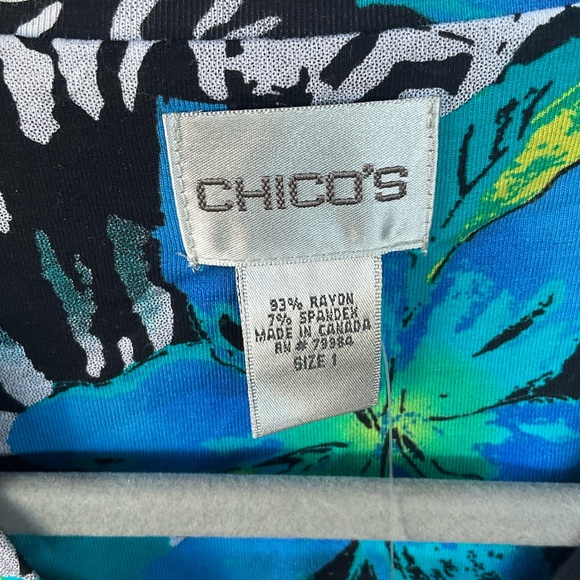 Chico’s Bungalow Bliss Short Sleeve Blouse Multi-Color; NWT; M/8 - Picture 6 of 11